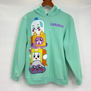 LankyBox Youth Mint Green Hoodie Sweatshirt Milky Rocky Boxy Foxy XL